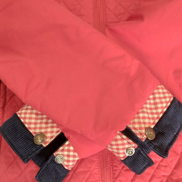 SKI Levi's Vintage Jacket Women's Size 11/12 Ski Jacket Red White Blue Gingham - Picture 12 of 14